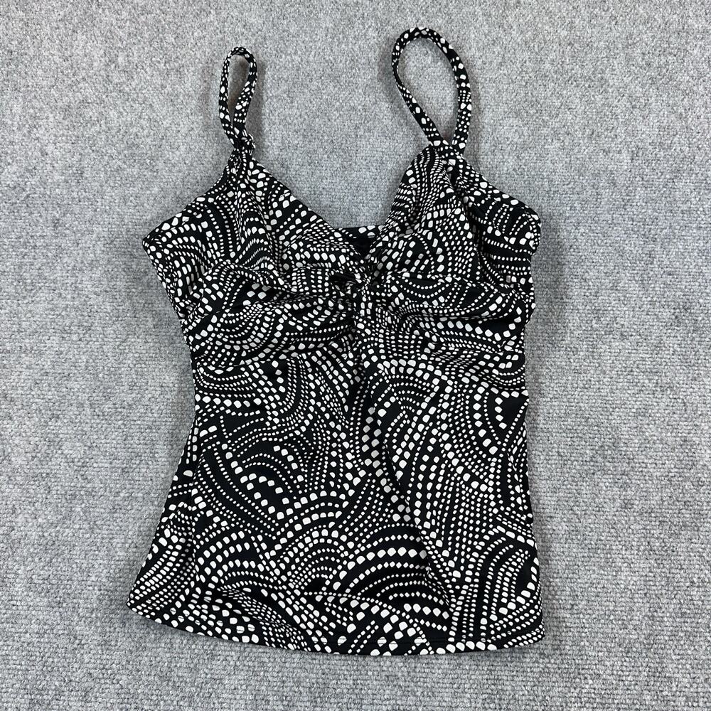 MIRACLESUIT SWIMWEAR TANKINI TOP 12DD ROSWELL BLK/WHITE UNDERWIRE - Picture 2 of 10